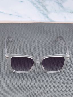 DukieKooky - Unisex Grey & Black Uv Protected Square Sunglasses -DKSG548D (4-7 Years)
