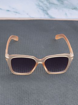 DukieKooky - Unisex Yellow & Black Uv Protected Square Sunglasses -DKSG548E (4-7 Years)