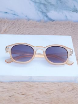 DukieKooky - Unisex Yellow & Black Uv Protected Round Sunglasses -DKSG551E (4-7 Years)