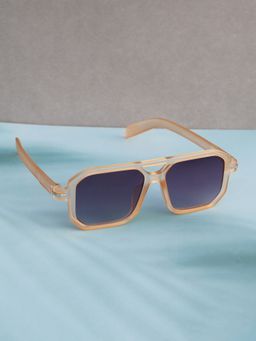 DukieKooky - Unisex Yellow & Black Uv Protected Aviator Sunglasses -DKSG553E (4-7 Years)