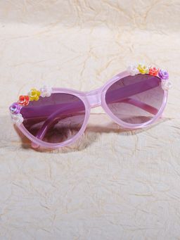 DukieKooky - Unisex Pink & Grey Uv Protected Wayfarer Sunglasses -DKSG556A (4-7 Years)