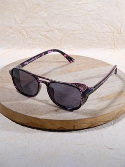 DukieKooky - Unisex Black & Black Uv Protected Aviator Sunglasses -DKSG556H (4-7 Years)