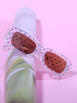 DukieKooky - Unisex Grey & Brown Uv Protected Rectangular Sunglasses -DKSG558E (4-7 Years)