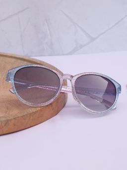 DukieKooky - Unisex Pink & Black Uv Protected Oval Sunglasses -DKSG562C (4-7 Years)