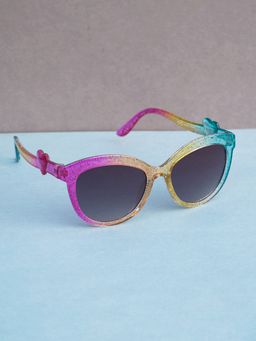 DukieKooky - Unisex Yellow & Black Uv Protected Oval Sunglasses -DKSG564B (4-7 Years)