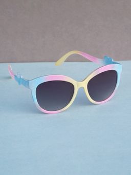 DukieKooky - Unisex Sky Blue & Black Uv Protected Oval Sunglasses -DKSG564D (4-7 Years)