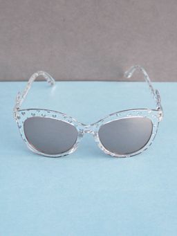 DukieKooky - Unisex Grey & Brown Uv Protected Oval Sunglasses -DKSG564E (4-7 Years)