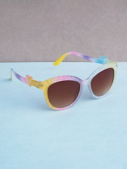 DukieKooky - Unisex Purple & Brown Uv Protected Oval Sunglasses -DKSG564F (4-7 Years)