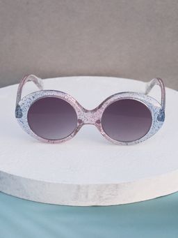 DukieKooky - Unisex Pink & Black Uv Protected Oval Sunglasses -DKSG565C (2-4 Years)