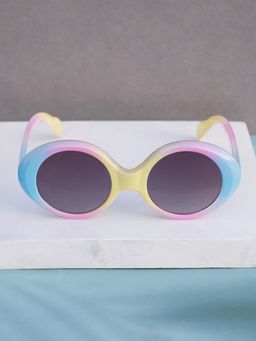 DukieKooky - Unisex Sky Blue & Black Uv Protected Oval Sunglasses -DKSG565D (2-4 Years)