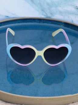 DukieKooky - Unisex Sky Blue & Black Uv Protected Cat-Eye Sunglasses -DKSG566D (4-7 Years)