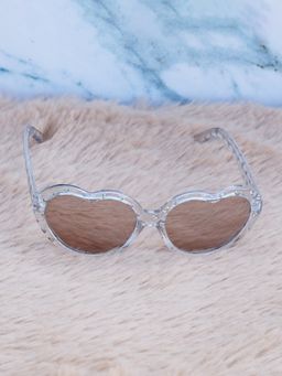 DukieKooky - Unisex Grey & Brown Uv Protected Cat-Eye Sunglasses -DKSG566E (4-7 Years)