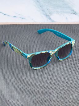 DukieKooky - Unisex Green & Black Uv Protected Wayfarer Sunglasses -DKSG569C (4-7 Years)