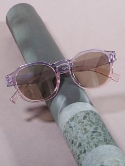 DukieKooky - Unisex Pink & Silver Uv Protected Wayfarer Sunglasses -DKSG570E (4-7 Years)