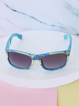 DukieKooky - Unisex Green & Black Uv Protected Wayfarer Sunglasses -DKSG571C (4-7 Years)