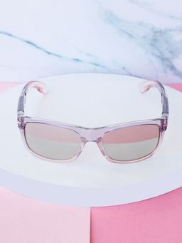 DukieKooky - Unisex Pink & Grey Uv Protected Wayfarer Sunglasses -DKSG571E (4-7 Years)