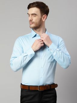 Cantabil - Men Cotton Mint Blue Shirt