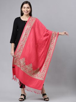 Pashmoda - Women Pink Aari Embroidered Shawl