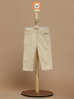 THE BABY TRUNK - Baby Boys Classic Beige Mid Rise Trouser