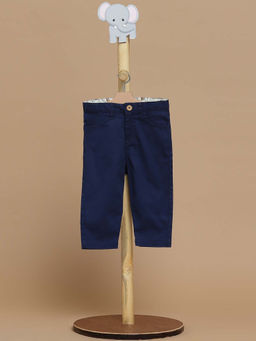 THE BABY TRUNK - Baby Boys Classic Navy Blue Mid Rise Trouser