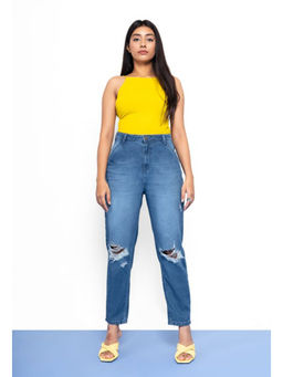 FREAKINS - Distressed Slouchy Jeans