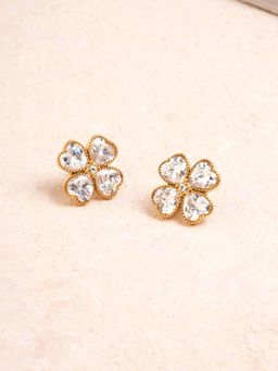 Palmonas - Dazzling Floral CZ Stud Earrings for Women