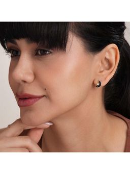 Palmonas - Textured Leaf Half-Moon Signature Earrings for Women