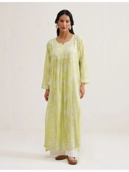 SAAYA THE LABEL - Alina Chikankari Yellow Kurta with Pant