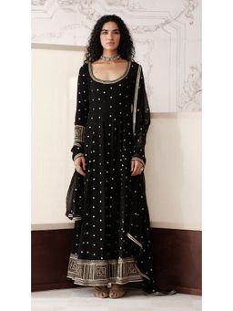 Basanti Kapde aur Koffee - Black The Midnight Palace Anarkali Kurta with Dupatta