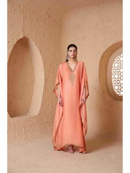 Label Niti Bothra - Mehrang Peach Kaftan with Inner