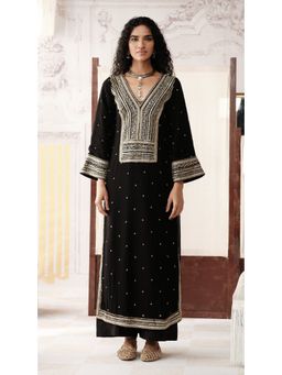 Basanti Kapde aur Koffee - Black The Reyna Kurta with Palazzo
