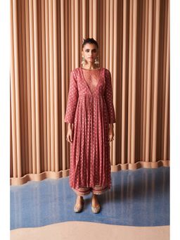 Rishi & Vibhuti - Kylie Rust Kurta with Pant