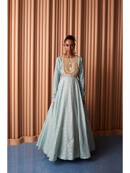 Rishi & Vibhuti - Sterling Star Blue Anarkali with Pant