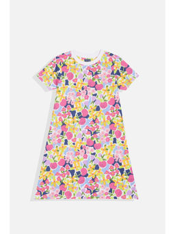 Allen Solly - Girls Multi-Color Floral Printed Regular Fit Casual Dress