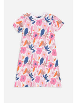 Allen Solly - Girls Multi-Color Floral Printed Regular Fit Casual Dress