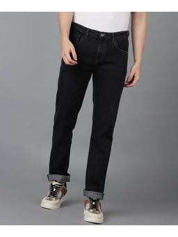 Urbano Fashion - Mens Grey Regular Fit Washed Jeans Stretchable