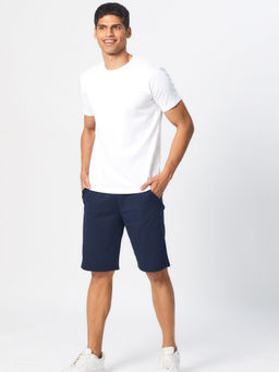 Creatures of Habit - Pima Jersey Shorts- Deep Sea Blue