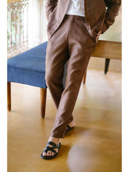 Creatures of Habit - Linen Easy Pants- Tree Trunk Brown