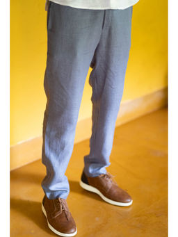 Creatures of Habit - Linen Easy Pants- Wildflower Blue