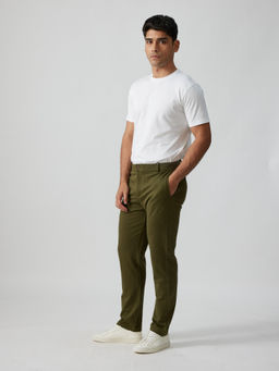Creatures of Habit - Pima French Terry Trousers- Military Green