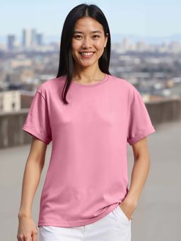 Bewakoof - Women's Prism Pink Boyfriend T-shirt