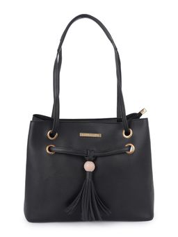 Lapis O Lupo - Black Solid-Plain Handbag
