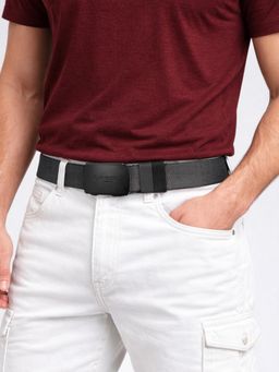 THE HOLISTIK - Looper Unisex Minimal Matte Buckle Nylon Webbing Grey Reversible Belt