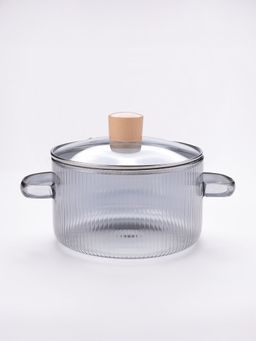 Kuber Industries - Borosilicate Glass (1.45L) Tope With Lid (Clear)