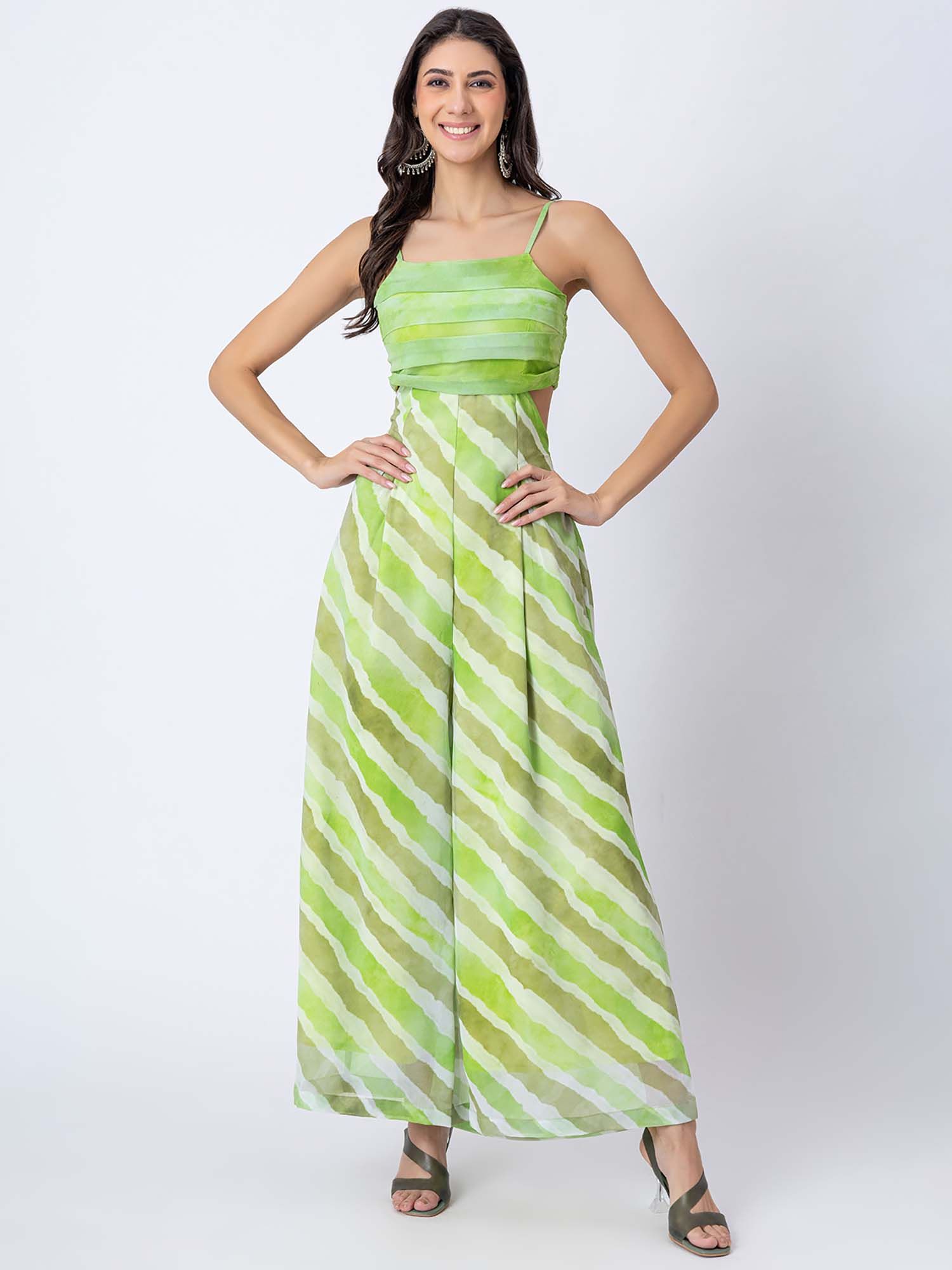 moomaya Lehariya Print Party Wear Jumpsuit-picture-32