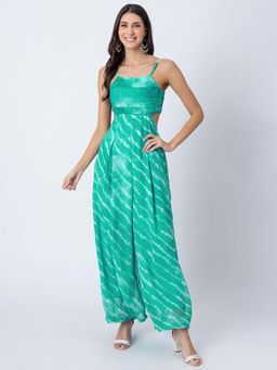 Moomaya - Lehariya Print Party Wear Jumpsuit