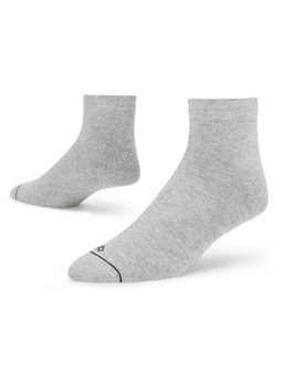 Dynamocks - Solid Grey Melange - Men Ankle Length Socks - Free Size