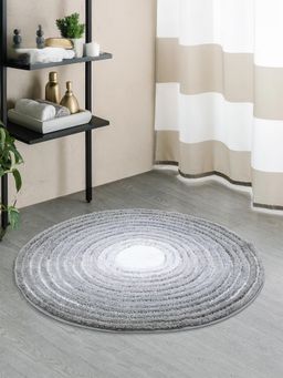 OBSESSIONS - Grey Anti-Skid TPR Backing Polyester Bath Mat (M)