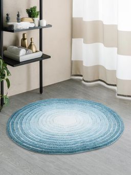 OBSESSIONS - Teal Anti-Skid TPR Backing Polyester Bath Mat (M)