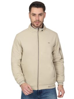 Cantabil - Men Solid Beige Casual Reversible Jacket